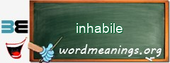 WordMeaning blackboard for inhabile